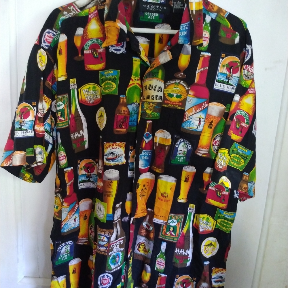 Vintage Cactus Black Label Button up Men's Shirt.